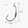 Imagem de 3 Anzol Pesca Offset Lastreado 1/0 2gr Weight Hook Pinnacle