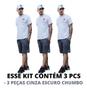 Imagem de 3 Bermuda Shorts Masculino Dry Fit Academia Esporte 2 Bolsos