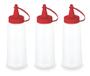 Imagem de 3 Bisnagas Plastica Transparente Plasvale 400ml