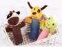 Imagem de 3 Brinquedos Sortidos Para Cães Pelúcia Canelada Resistente Com Apito para Pets Cachorros Pequenos
