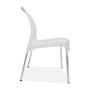 Imagem de 3 Cadeiras plástica Sec Line Branca com pés de Alumínio Cozinha Sala