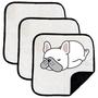 Imagem de 3 Caminhas para Cães e Gatos Dobrável 200 Lavagens 45x45 Branco com Borda Preta Antipulgas Quality