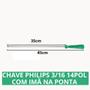 Imagem de 3 Chaves Philips 3/16 X 14 Pol Grande Aço Cr-v Imantada