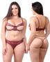 Imagem de 3 Conjunto Lingerie Tule Calcinha E Sutiã