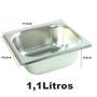 Imagem de 3 Cuba Gastronomica Inox com tampa 1/6x65 Gn Buffet Cozinha