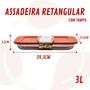 Imagem de 3 Forma Retangular 3L Forno Assados Sobremesa Festas Servir Doces