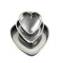 Imagem de 3 Formas De Bolo De Coração Assadeira Alumínio Forte  C/ 3 Tamanhos Na Caixa