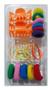 Imagem de 3 Kit com 25 Unidades Liga Elástico Piranha para Prender os Cabelos Coloridas