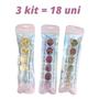 Imagem de 3 Kit Gliter Folha de Ouro p/ Unhas com 6 Un Cores Sortidas