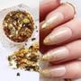 Imagem de 3 Kit Gliter Folha de Ouro p/ Unhas com 6 Un Cores Sortidas
