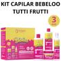 Imagem de 3 Kits Capilar Todos Os Tipos De Cabelo Bebeloo Tutti Frutti