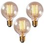 Imagem de 3 Lâmpada Filamento de Carbono Retrô G80 Galaxy Led 40w 127v 220v Vintage 2400K Amarelo Âmbar Dimerizável Garantia 1 ano