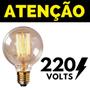 Imagem de 3 Lâmpada Filamento de Carbono Retrô G80 Galaxy Led 40w 127v 220v Vintage 2400K Amarelo Âmbar Dimerizável Garantia 1 ano