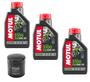 Imagem de 3 Litros Oleo Semissintetico Motor Motos Motul 5100 10w-30 Api Sl Sj Sh Sg + Filtro Fram Ph6017