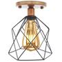 Imagem de 3 Lustre Teto Plafon + 3 Lâmpada Led Industrial Aramado Cálice Preto Retrô Vintage Cobre Rose Gold