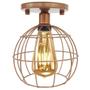 Imagem de 3 Lustre Teto Plafon + 3 Lâmpada Led St64 Industrial Aramado Globo Retrô Vintage Cobre Rose Gold