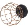 Imagem de 3 Lustres Teto Plafon + 3 Lâmpadas Led St64 Industrial Aramado Globo Cobre Rose Gold Vintage Preto