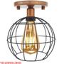 Imagem de 3 Lustres Teto Plafon Industrial Aramado Globo Preto Retrô Luminária Vintage Cobre Rose Agp Ilumini