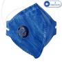 Imagem de 3 Máscaras Descartáveis com Respirador Delta Plus PFF2 Azul com Clip Nasal