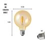 Imagem de 3 Pendentes De Metal Com Lâmpadas Led Globo G95 Cor 2300K