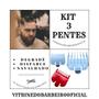 Imagem de 3 Pentes Kit Disfarce 0.5 1.0 1.5 Profissional Kemei Wmark