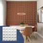 Imagem de 3 Placas Revestimento 3D 50x 50cm Parede Kit Teto Piramidal Casa Sala Cozinha Banheiro Lar Luxo Moderno