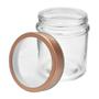 Imagem de 3 Potes De Vidro Redondo Com Tampa Transparente Cobre 350Ml