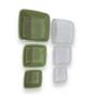 Imagem de 3 Potes Quadrado 350Ml/700Ml/1500Ml
