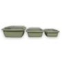 Imagem de 3 Potes Quadrado 350Ml/700Ml/1500Ml