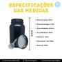 Imagem de 3 Potes Vazio Preto Com Selo de Inducao Para Whey - 900g