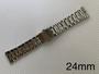 Imagem de 3 Pulseiras de Aço Prateada Terminal Reto 24mm