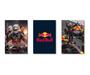 Imagem de 3 quadros decorativos red bull formula 1 max verstappen