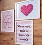 Imagem de 3 Quadros Decorativos Todo amor do mundo Sala Quarto MDF