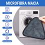 Imagem de 3 Refis Mop Esfregão Triangular Microfibra Premium Pano Lavável Limpa Seca Piso