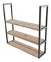 Imagem de 3 Tábuas Retrô Industrial com Prateleira 60Cm Preto
