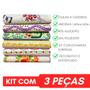 Imagem de 3 Toalhas De Mesa Quadrada De 4 Lugares Estampas Variadas