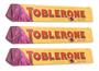 Imagem de 3 toblerone chocolate ao leite com fruit nut raisins 100g