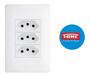 Imagem de 3 Tomadas 2P+T 10A linha Habitat  - Fame