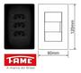 Imagem de 3 Tomadas Preta 2P+T 20A/250V Com Placa Habitat Black - FAME