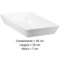 Imagem de 3 Travessas Retangular Branca 4L Profissional Servir Buffet Melamina Saladas Massas
