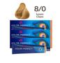 Imagem de 3 Unidades Coloração Color Perfect 8/0 Louro Claro  Wella