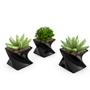 Imagem de 3 Vasos Cachepot Suculenta Ervas Flor Decora Twist - Pp58