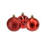 Imagem de 30 Bola Arvore Natal 3cm Vermelha Red Fosca Glitter Brilho