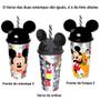 Imagem de 30 Copos Minnie E Mickey Com Orelhas e Canudo Sacola Surpresa Aniversário Infantil