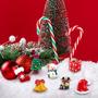 Imagem de 30 pcs mini resina enfeites de Natal - miniatura da árvore de Natal ornamento-micro ornamento da paisagem para a decoração da árvore de Natal