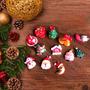 Imagem de 30 pcs mini resina enfeites de Natal - miniatura da árvore de Natal ornamento-micro ornamento da paisagem para a decoração da árvore de Natal