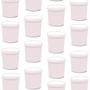 Imagem de 30 Potes Para Alimentos 900 ML Branco PP Com Tampa 13x9,5Cm