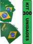 Imagem de 300 Bandeira Brasil Papel Copa Futebol Decoração 14x21cm Nfe