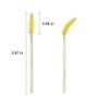 Imagem de 300 Pack Varinhas de rímel pincéis de cílios descartáveis para extensões Eye Lash aplicador Makeup Tool kits, Crystal Handle - Yellow Brush Head