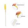 Imagem de 300 Pack Varinhas de rímel pincéis de cílios descartáveis para extensões Eye Lash aplicador Makeup Tool kits, Crystal Handle - Yellow Brush Head